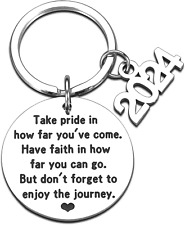 Graduation Gifts for Him Her Class of 2024 Seniors Students Keychain Graduation  picture