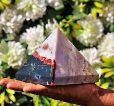Large 105MM Natural Ocean Orbicular Jasper Stone Metaphysical Healing Pyramid picture
