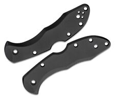 Flytanium Scales For The Spyderco Delica Knife Titanium Black Precision-Milled picture