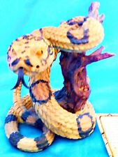 RATTLESNAKE SNAKE Statue Resin Figurine w/ Postcard - New S-1 picture