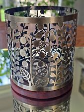 yankee candle gold and wood candle holders vintage picture