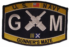 USN NAVY GM GUNNER'S MATE MOS RATING PATCH SAILOR VETERAN picture