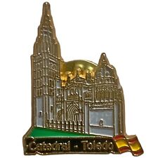Vintage Toledo Cathedral Spain Scenic Travel Souvenir Pin picture