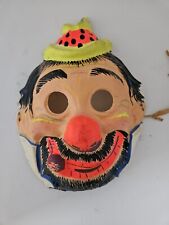 Vintage Ben Cooper Halloween Mask Hobo Clown Cigar Old Man picture