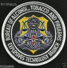 ATF - Alcohol Tobacco & Firearms - Explosives Technology Branch POLICE Patch picture