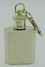 Stainless Steel Pocket Hip Flask Key Ring Keychain Outdoor Camping Fishing 1oz. picture