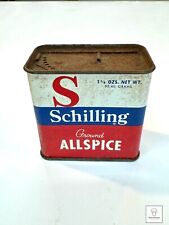 Vintage McCormick Schilling Ground Allspice Tin San Francisco Baltimore Red picture