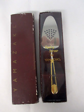 YAMAZAKI AXIS BLACK STAINLESS GOLD BLACK PASTRY SERVER ~ NEW MINT IN BOX picture