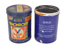 Lot of 2 Difco Bacto-Agar Metal Tin Cans Agar Laboratory Use Vintage 1960s 1970s picture