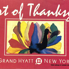 Vintage The Art of Thanksgiving Grand Hyatt New York Crystal Fountain Trumpets picture