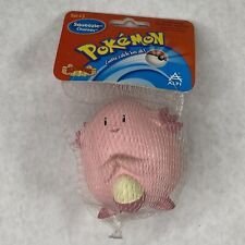 Pokemon SQUEEZIE CHANSEY NINTENDO Vintage Rare NOS New NIP Squeeze Plush picture
