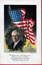 WWI, USA , Woodrow Wilson, President, Flag, Quarantine, Flu, Original Postcard picture