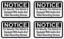 2.5x1.5 Notice Audio and Video Recording Stickers Car Truck Vehicle Bumper Decal picture