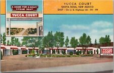 SANTA ROSA, New Mexico Postcard YUCCA COURT Motel ROUTE 66 Roadside 1950s Unused picture