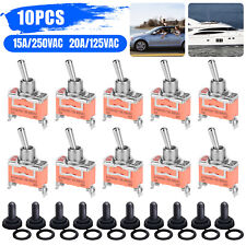 10X Toggle Switch ON/OFF Heavy Duty 15A 250V SPST 2 Terminal Car ATV Waterproof picture