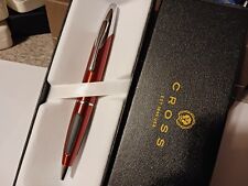 VERY RARE CROSS RED CONTOUR PEN WITH WRIITNG GRIPS MOM DAD BIRTHDAY GIFT picture
