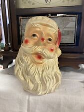 Vintage Awesome 1960 Santa Head Chalkware Bank By Silvestri Bros picture