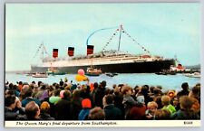 Postcard Queen Mary's final Departure from Southampton,England   D-26 picture