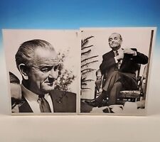 2 Original 1967 1968 Press Photo President Lyndon B Johnson LBJ Signed Autograph picture