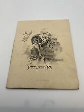 ANTIQUE 1896 PRINCETON CLUB OF PITTSBURGH PA YEAR BOOK picture
