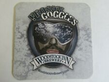 Fun Beer Coaster ~ WOODSTOCK INN Brewery Frosty Goggles Pale Ale ~ New Hampshire picture