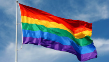 90x150cm Rainbow Flag Big 3 x 5 FT Gay Pride Lesbian LGBT Bisexual Transgender picture