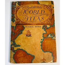 c1935 World Atlas Pictorial Ed BK Rand McNally  HC, Maps, Illus Homeschool Ephem picture