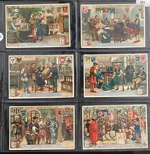 6 Chromos Liebig Belgian Number S885 Corporations To Middle Ages 1907 picture