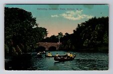 Buffalo NY- New York, Canoeing, Delaware Park, Antique Souvenir Vintage Postcard picture