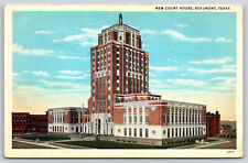 Original Old Vintage Antique Postcard New Court House Building Beaumont Texas picture