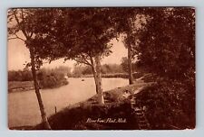 Flint MI-Michigan, Scenic River Views, Antique Souvenir Vintage Postcard picture