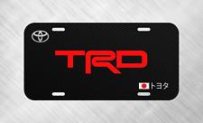 Simulated Carbon Fiber TRD JDM Toyota  License Plate Auto Car Tag   picture