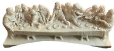 Vtg The Last Supper Carved Figurine Statue Sculpture Cream Alabaster Italian picture