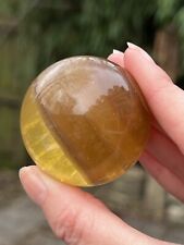 Fluorite Rainbow Yellow Large Crystal Ball AAA+ 161g 46mm With Rainbows picture