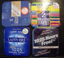 AOL America Online  CD 4 Vintage Disks Version 7.0 +SAPPHIRE   SEALED Tin Boxes picture