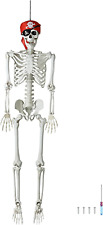 5.4 Ft/165Cm Poseable Halloween Full Body Life Size Skeleton Props with Movable  picture
