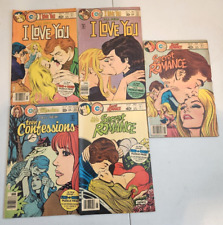 Charlton Romance Comic Lot 5 Books 1970s I Love You Secret Teen -LOW GRADE picture