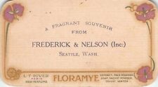 1911 Frederick & Nelson Seattle Floramye Business Card & Calendar - rare antique picture
