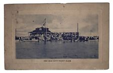 1914, ORIGINAL POSTCARD, SEA ISLE YACHT CLUB, NEW JERSEY, NJ, CAPE MAY COUNTY picture