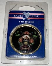 NEW Skull w/ Roses Challenge Coin Army Navy Marines AF Eagle Crest Style #2573 picture