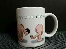 Vintage Funny Evolution of Man Head up Butt Coffee Mug Cup  picture