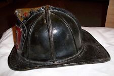VINTAGE NYFD FDNY CAIRNS LEATHER FIRE HELMET NAMED WITH PAPERWORK NAER TORMID picture