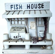 Vintage Coasters Fish House with  6 Coasters.  Beachcombers Int. 1981 Ft. Myers. picture