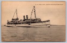 C1907 Steamer SS Steel Pier Boston Provincetown Boat MA Postcard picture