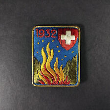 Swiss National Day, August 1st  1932. Vintage Swissbadge Hand Embroidery picture