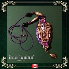 dark gothic jewelry talisman necklace wicca amulet lilith pendant moon punk rave picture