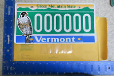 VERMONT VT LICENSE PLATE TAG SAMPLE PEREGRINE FALCON BIRD GRAPHIC - 000000 MINT picture