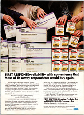 1986 Vtg Ephemera Print Ad Art Pharmacists First Response Ovulation Predictor picture