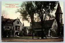 Congregational Church and Manse 1900's Great Barrington Massachusetts Postcard picture
