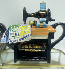 VTG. Paul Cardew, Infusion, Black Sewing Machine Teapot, made in England picture